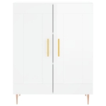 Credenza 69,5x34x90 cm in Legno Multistrato Bianco Lucido