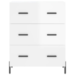 Credenza 69,5x34x90 cm in Legno Multistrato Bianco Lucido