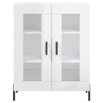 Credenza 69,5x34x90 cm in Legno Multistrato Bianco Lucido