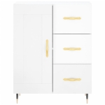 Credenza 69,5x34x90 cm in Legno Multistrato Bianco Lucido