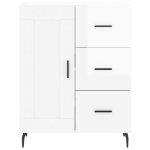 Credenza 69,5x34x90 cm in Legno Multistrato Bianco Lucido