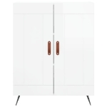 Credenza 69,5x34x90 cm in Legno Multistrato Bianco Lucido