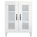 Credenza 69,5x34x90 cm in Legno Multistrato Bianco Lucido