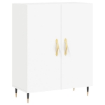 Credenza Bianca 69,5x34x180 cm in Legno Multistrato