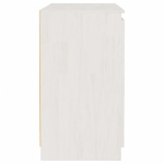 Armadietto Bianco 60x36x65 cm in Legno Massello di Pino