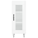 Credenza 34,5x34x180 cm in Legno Multistrato Bianco Lucido