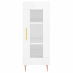 Credenza 34,5x34x180 cm in Legno Multistrato Bianco Lucido