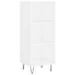 Credenza 34,5x34x180 cm in Legno Multistrato Bianco Lucido