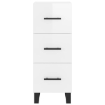 Credenza 34,5x34x180 cm in Legno Multistrato Bianco Lucido