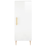 Credenza 34,5x34x180 cm in Legno Multistrato Bianco Lucido