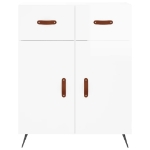 Credenza 69,5x34x90 cm in Legno Multistrato Bianco Lucido