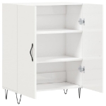 Credenza 69,5x34x90 cm in Legno Multistrato Bianco Lucido