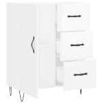 Credenza 69,5x34x90 cm in Legno Multistrato Bianco Lucido