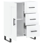 Credenza 69,5x34x90 cm in Legno Multistrato Bianco Lucido