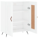 Credenza 69,5x34x90 cm in Legno Multistrato Bianco Lucido