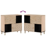 Credenza 80x33x75 cm in Legno Massello di Mango