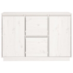 Credenza Bianca 111x34x75 cm in Legno Massello di Pino