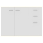 Credenza Bianca e Rovere Sonoma 105x30x75 cm Legno Multistrato