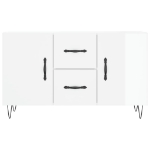 Credenza Bianco Lucido 100x36x60 cm in Legno Multistrato