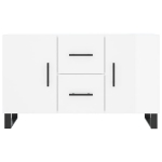 Credenza Bianco Lucido 100x36x60 cm in Legno Multistrato