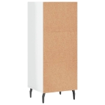 Credenza Bianco Lucido 34,5x32,5x90 cm in Legno Multistrato