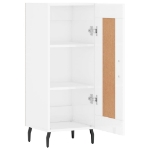 Credenza Bianco Lucido 34,5x34x90 cm in Legno Multistrato