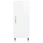 Credenza Bianco Lucido 34,5x34x90 cm in Legno Multistrato