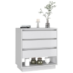 Credenza Bianco Lucido 70x41x75 cm in Truciolato