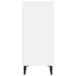 Credenza Bianco Lucido 90x34x80 cm in Legno Multistrato