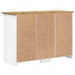 Credenza BODO 115x43x79,5 cm Legno Massello Pino Bianco Marrone