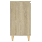 Credenza con Gambe Legno Massello Sonoma 60x35x70cm Multistrato