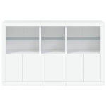 Credenza con Luci LED Bianca 162x37x100 cm