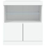 Credenza con Luci LED Bianca 60x37x67 cm