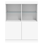 Credenza con Luci LED Bianca 81x37x100 cm