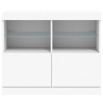 Credenza con Luci LED Bianca 81x37x67 cm