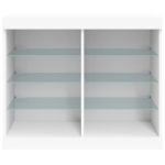 Credenza con Luci LED Bianca 81x37x67 cm