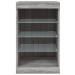 Credenza con Luci LED Grigio Sonoma 41x37x67 cm