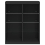 Credenza con Luci LED Nera 81x37x100 cm