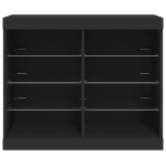 Credenza con Luci LED Nera 81x37x67 cm