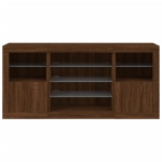 Credenza con Luci LED Rovere Marrone 142,5x37x67 cm