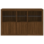 Credenza con Luci LED Rovere Marrone 162x37x100 cm