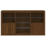 Credenza con Luci LED Rovere Marrone 181,5x37x100 cm