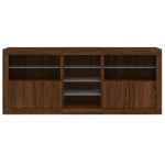 Credenza con Luci LED Rovere Marrone 181,5x37x67 cm