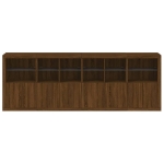 Credenza con Luci LED Rovere Marrone 283x37x100 cm