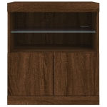 Credenza con Luci LED Rovere Marrone 60x37x67 cm