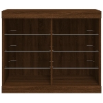 Credenza con Luci LED Rovere Marrone 81x37x67 cm