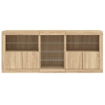 Credenza con Luci LED Rovere Sonoma 181,5x37x67 cm