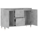 Credenza Grigio Cemento 104x35x70 cm in Legno Multistrato