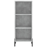 Credenza Grigio Cemento 34,5x34x180 cm in Legno Multistrato