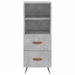 Credenza Grigio Cemento 34,5x34x180 cm in Legno Multistrato